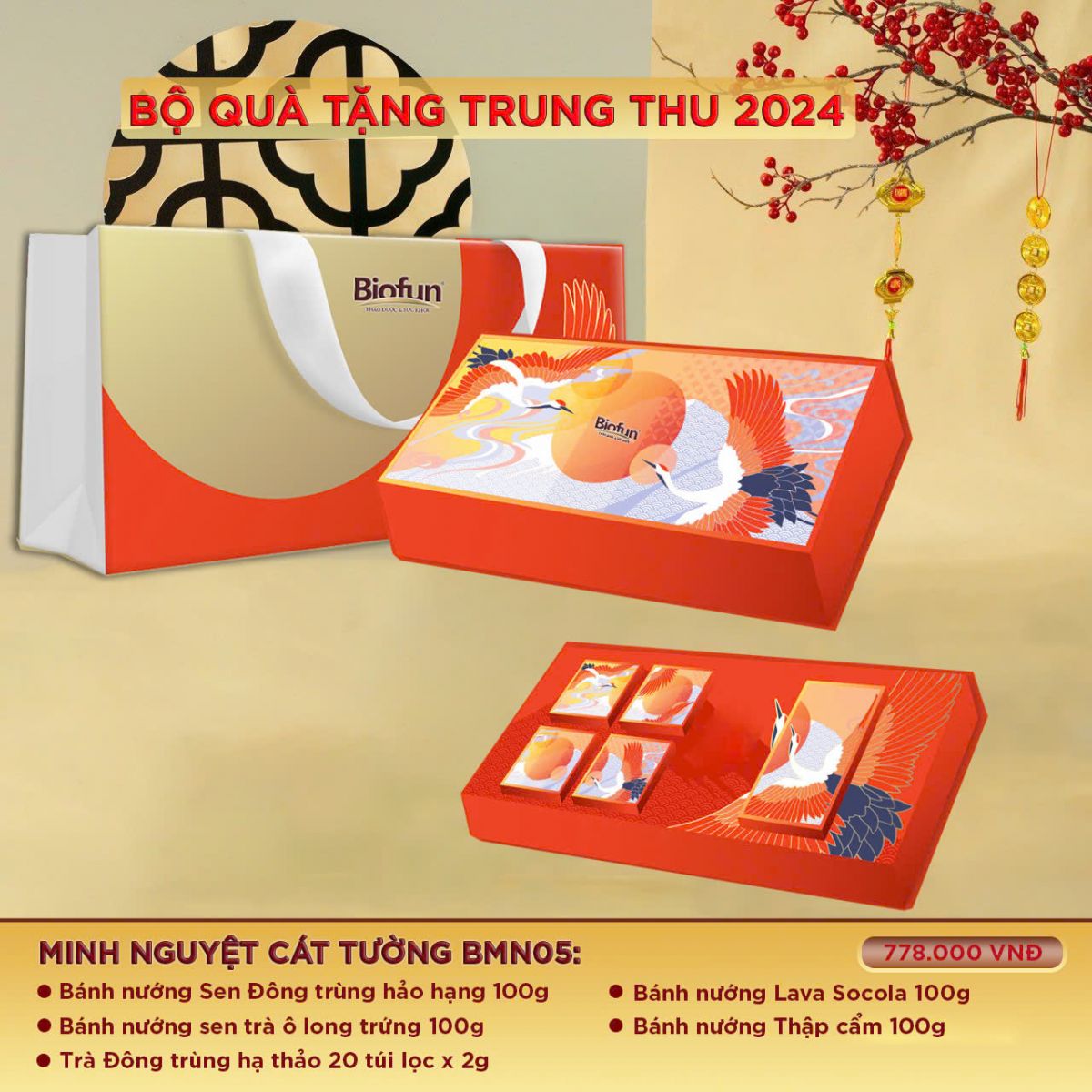 Bộ quà trung thu Minh Nguyệt Cát Tường BMN05