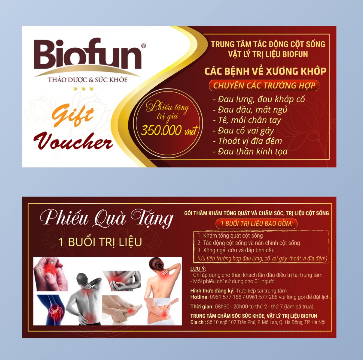 Biofun Gift Voucher  Trải nghiệm Miễn phí Tác động cột sống