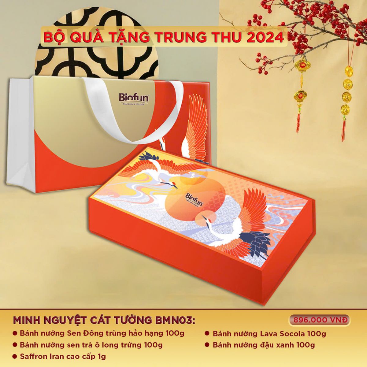 Bộ quà trung thu Minh Nguyệt Cát Tường BMN03