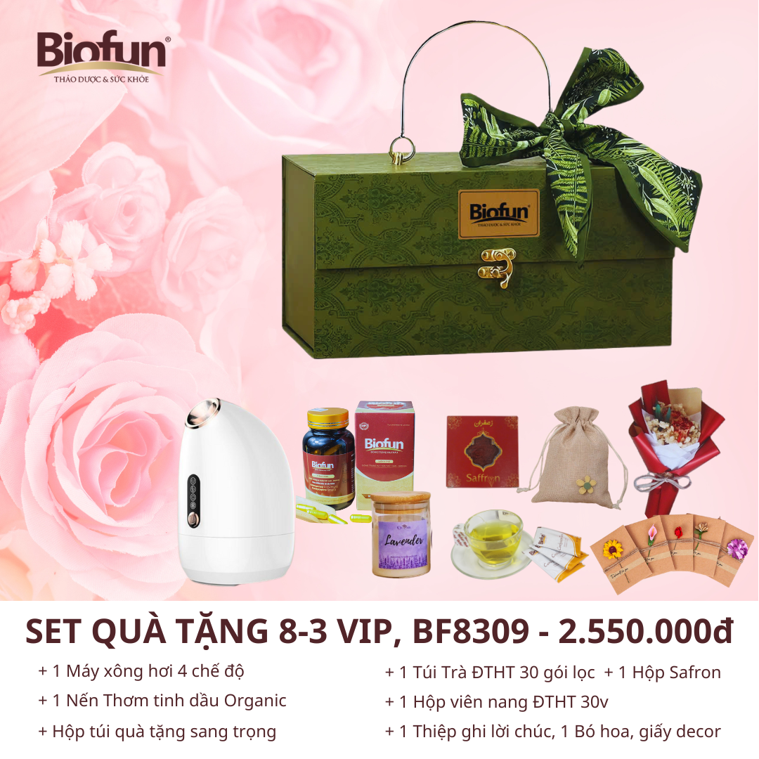 Set 4 - biofun - bộ quà tặng ngày phụ nữ 8-3 cao cấp