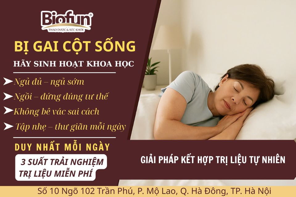 4 Nguyên Tắc Sinh Hoạt Khoa Học Cho Người Bị Gai Cột Sống và Giải Pháp Từ Biofun