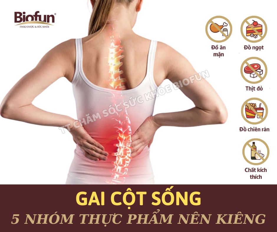 Gai Cột Sống: 5 Nhóm Thực Phẩm Cần Tránh và Giải Pháp Tự Nhiên Từ Biofun