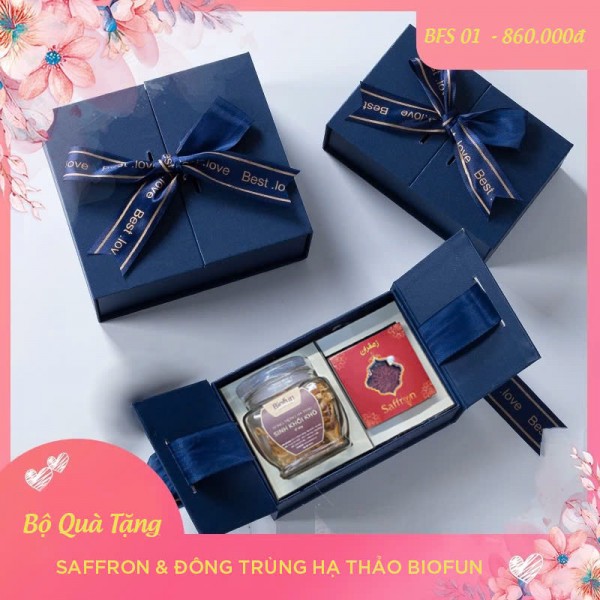 Bộ Quà Tặng Cao Cấp Saffron Đông Trùng Hạ Thảo BFS01